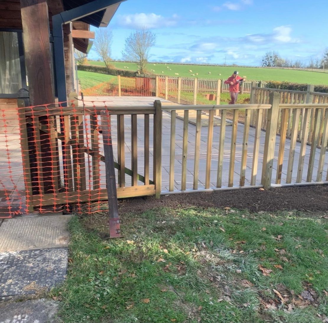 a fenced in area of a house